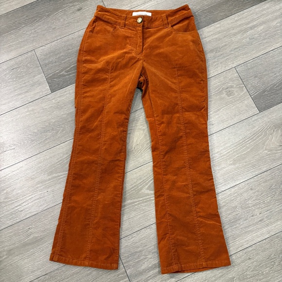 Derek Lam Pants - Derek Lam 10 Crosby Burnt Orange Wide Leg Cropped Pants Size 0
